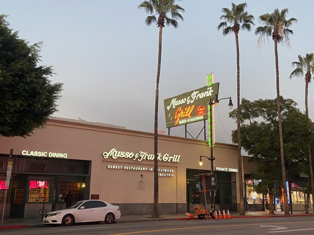 Historic restaurant Musso and Frank on a Hollywood Food Tour run by To Live and Dine in LA Food Tours.