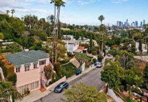View of the Silver Lake hills on a food tour of Los Angeles run by To Live and Dine in LA Food Tours.